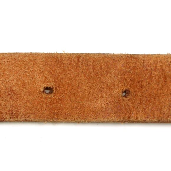 TOOLED TAN BROWN GENUINE LEATHER 7/8"Wd DRESS CASUAL WOMEN'S BELT Size S (R8 - Picture 12 of 14